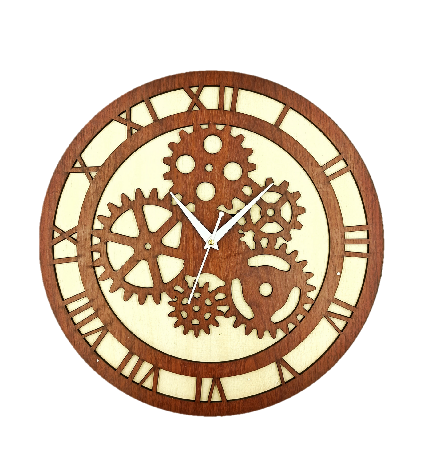 Wooden Silent Non-Ticking Wall Clock for Home Stylish Latest Designer Wall Clock for Home Living Room Bedroom Office Hall - Image 2